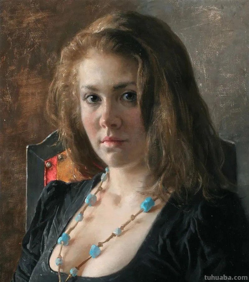 俄罗斯画家阿勒森笔下的少女出浴油画人体油画作品欣赏