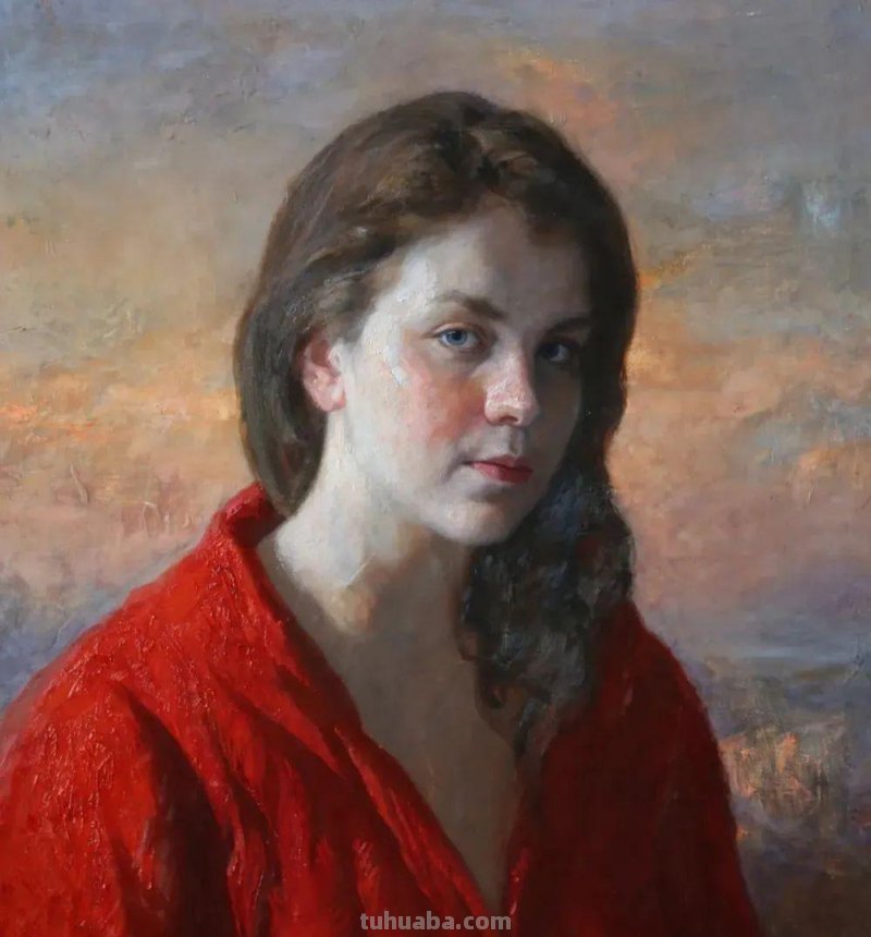 俄罗斯画家阿勒森笔下的少女出浴油画人体油画作品欣赏