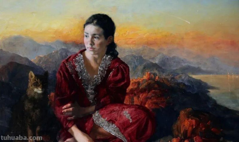 俄罗斯画家阿勒森笔下的少女出浴油画人体油画作品欣赏