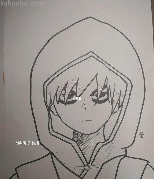 柒怎么简笔画 如何画伍六七和柒的半脸?