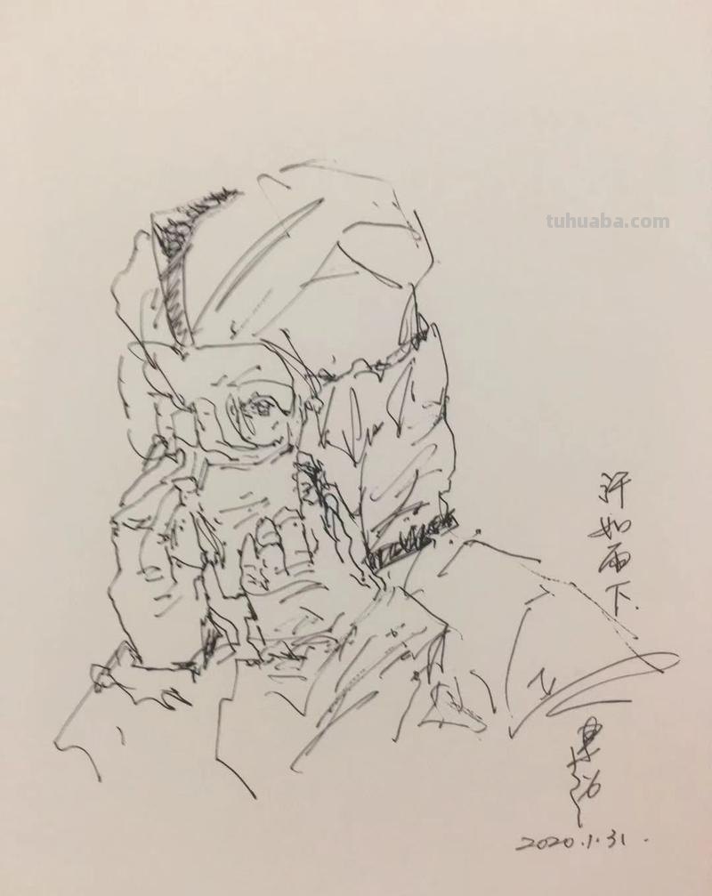 医院题材速写 怎么画穿防护服的医生的钢笔速写？