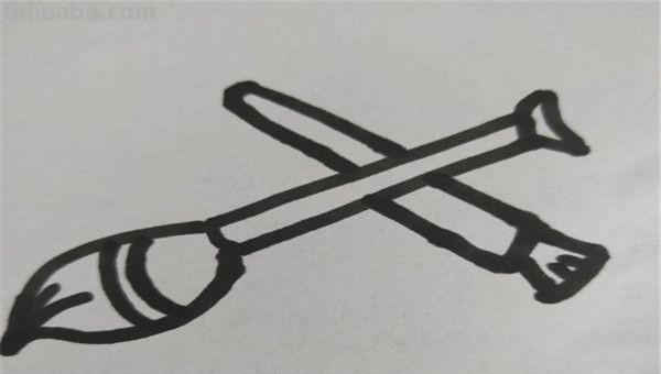 简笔画笔怎么 怎么画毛笔简笔画；毛笔简单好看的画法？