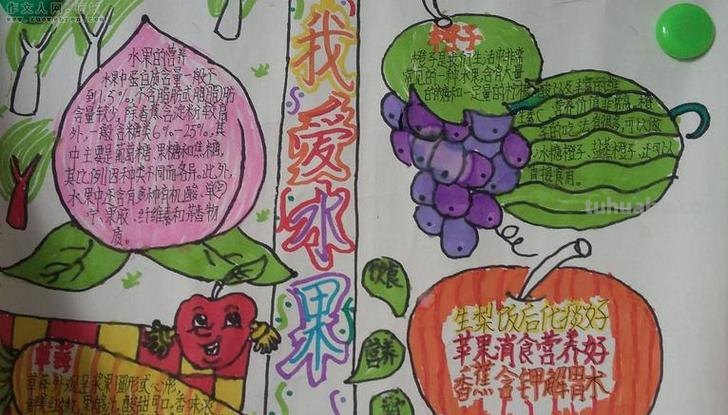 水果怎么画 手抄报 最喜欢的水果手抄报怎么做？