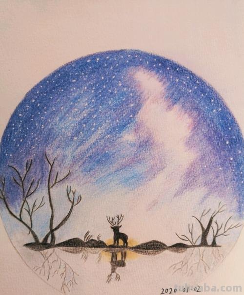 彩铅可以画什么素描作品 星空彩铅素描?