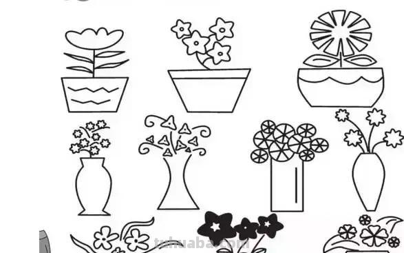 简笔画｜花朵树木简笔画系列，简单好画，一学就会，为宝宝收藏