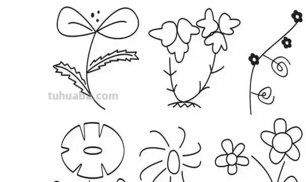 简笔画｜花朵树木简笔画系列，简单好画，一学就会，为宝宝收藏