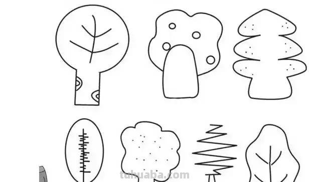 简笔画｜花朵树木简笔画系列，简单好画，一学就会，为宝宝收藏