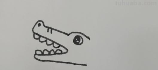 鳄鱼头速写 鳄鱼画法教程。怎么画鳄鱼，如何画鳄鱼？简笔画？