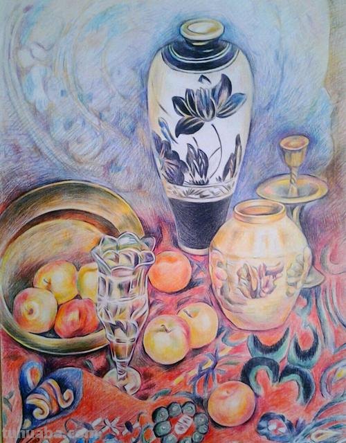 绘画素材｜单个静物彩铅画，每一张都是临摹的好素材