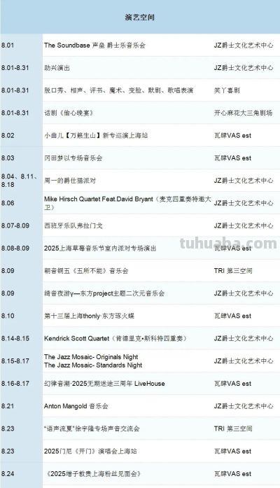 探徐汇｜8月徐汇演出指南！虚拟歌姬、话剧、音乐剧……这个夏天，剧场见！ - 