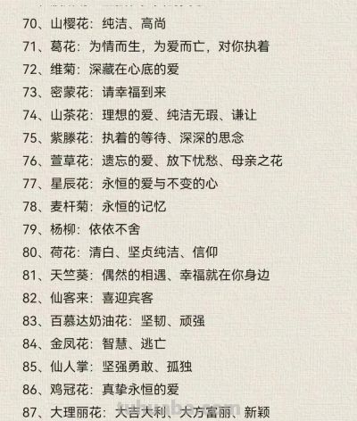 100种花语大全 - 今日头条 100种花语大全 - 图画吧TUHUABA