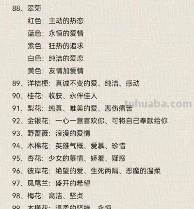 100种花语大全 - 今日头条 100种花语大全 - 图画吧TUHUABA