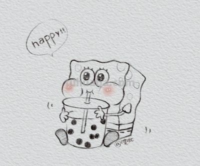 一组敲可爱的卡通人物简笔画 - 图画吧TUHUABA