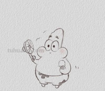 一组敲可爱的卡通人物简笔画 - 图画吧TUHUABA