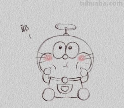 一组敲可爱的卡通人物简笔画 - 图画吧TUHUABA