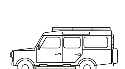 汽车涂色简笔画46图 - 图画吧TUHUABA