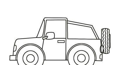 汽车涂色简笔画46图 - 图画吧TUHUABA