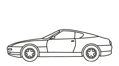 汽车涂色简笔画46图 - 图画吧TUHUABA