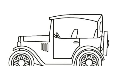 汽车涂色简笔画46图 - 图画吧TUHUABA