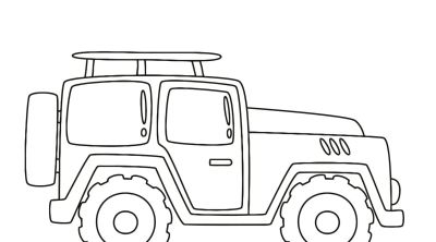 汽车涂色简笔画46图 - 图画吧TUHUABA