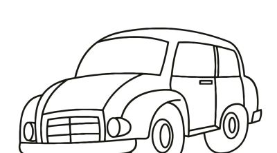 汽车涂色简笔画46图 - 图画吧TUHUABA