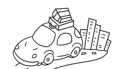 汽车涂色简笔画46图 - 图画吧TUHUABA