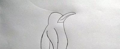 简笔画手帐 儿童卡通素描 画一只胖胖的企鹅 - 图画吧TUHUABA