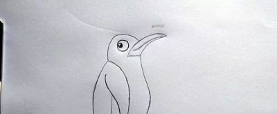 简笔画手帐 儿童卡通素描 画一只胖胖的企鹅 - 图画吧TUHUABA