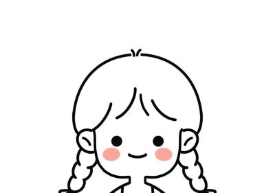 简笔画人物女孩 - 图画吧TUHUABA