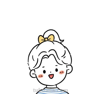 简笔画人物女孩 - 图画吧TUHUABA
