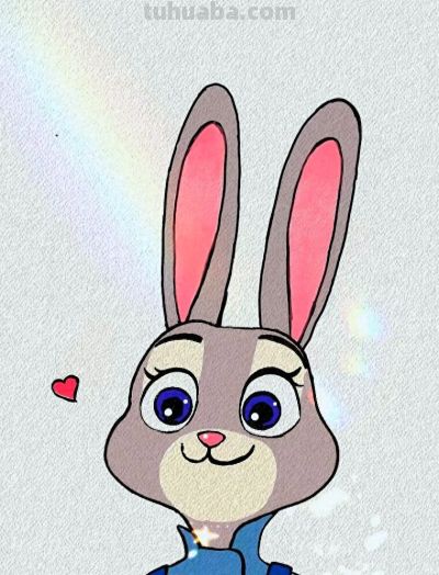 简笔画每日更新之朱迪 - 图画吧TUHUABA