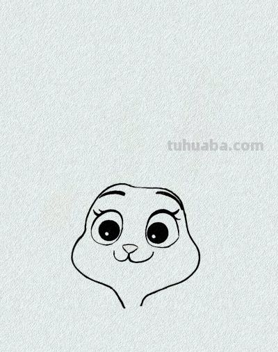 简笔画每日更新之朱迪 - 图画吧TUHUABA