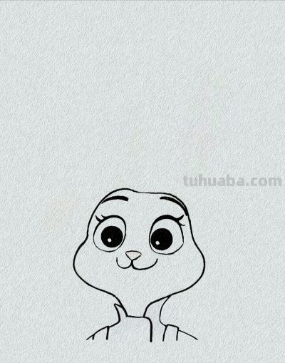 简笔画每日更新之朱迪 - 图画吧TUHUABA