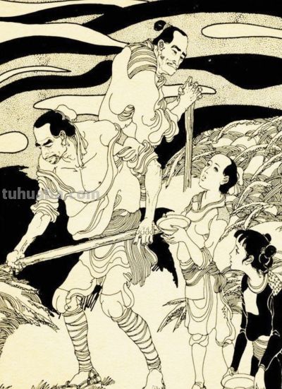 白描人物画 - 图画吧TUHUABA