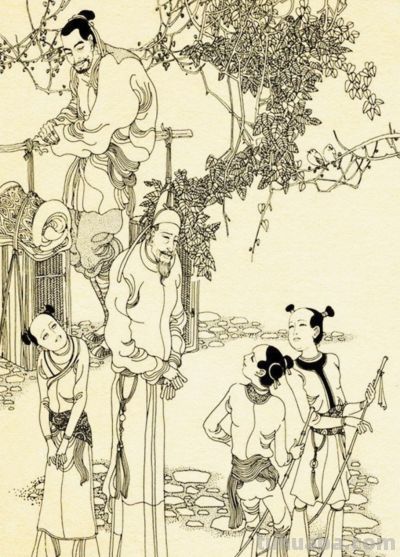 白描人物画 - 图画吧TUHUABA