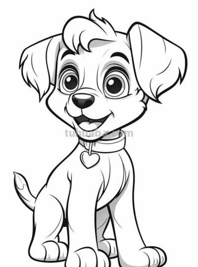 狗狗的简笔画线稿，收藏备用 - 图画吧TUHUABA