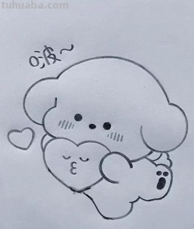 一笔一划，快来画一画可可爱的狗狗简笔画 - 今日头条