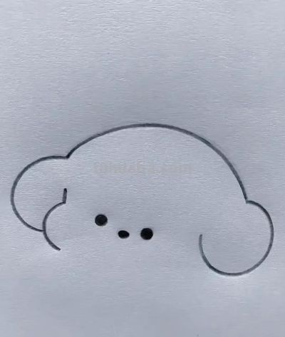 一笔一划，快来画一画可可爱的狗狗简笔画 - 图画吧TUHUABA