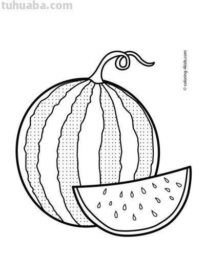 水果简笔画线稿，带着孩子画吧 - 图画吧TUHUABA