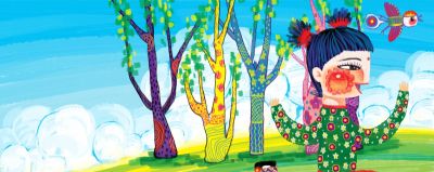 35幅儿童画 夏天的水果梦 - 图画吧TUHUABA