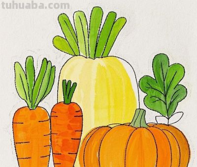 儿童绘画《蔬菜系列》各种蔬菜 - 儿童绘画《蔬菜系列》各种蔬菜 - 图画吧TUHUABA