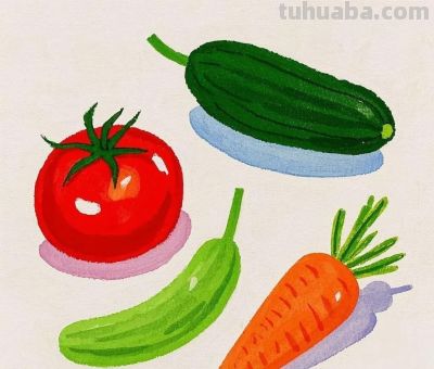 儿童绘画《蔬菜系列》各种蔬菜 - 儿童绘画《蔬菜系列》各种蔬菜 - 图画吧TUHUABA