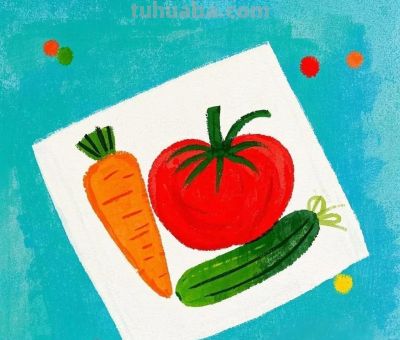 儿童绘画《蔬菜系列》各种蔬菜 - 儿童绘画《蔬菜系列》各种蔬菜 - 图画吧TUHUABA