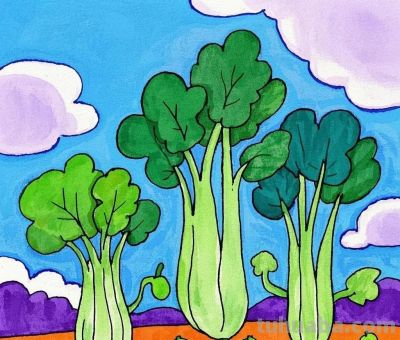儿童绘画《蔬菜系列》各种蔬菜 - 儿童绘画《蔬菜系列》各种蔬菜 - 图画吧TUHUABA