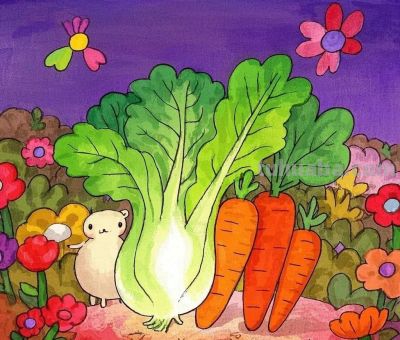 儿童绘画《蔬菜系列》各种蔬菜 - 儿童绘画《蔬菜系列》各种蔬菜 - 图画吧TUHUABA