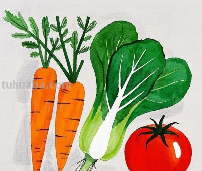 儿童绘画《蔬菜系列》各种蔬菜 - 儿童绘画《蔬菜系列》各种蔬菜 - 图画吧TUHUABA