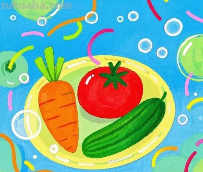 儿童绘画《蔬菜系列》各种蔬菜 - 儿童绘画《蔬菜系列》各种蔬菜 - 图画吧TUHUABA