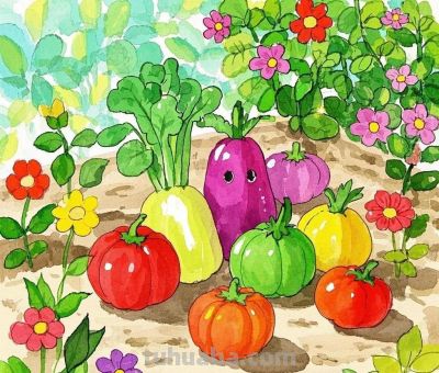 儿童绘画《蔬菜系列》各种蔬菜 - 儿童绘画《蔬菜系列》各种蔬菜 - 图画吧TUHUABA