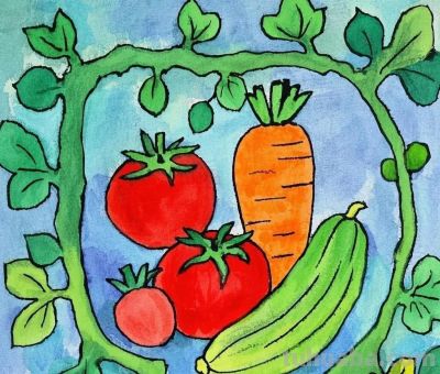 儿童绘画《蔬菜系列》各种蔬菜 - 儿童绘画《蔬菜系列》各种蔬菜 - 图画吧TUHUABA