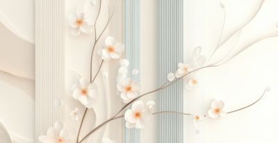 简约 线条 花朵 - 图画吧TUHUABA